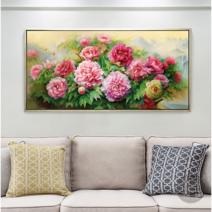 매혹적인 부귀 모란꽃 대형 이쁜 보석십자수 목단 비즈 DIY 패키지, 240X90CM