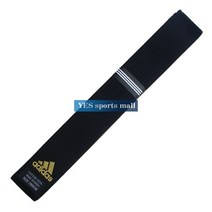 Adidas 고급흑띠 deluxe black belt 유도띠 JUDO BELT 태권도복, 한자자수수공 양면(일반노랑)