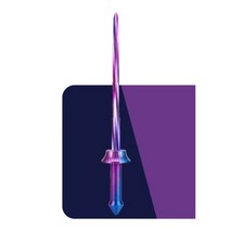 토이나이프 카타나 당근칼 3D 나이프 틱톡 장난감 칼모형 할로윈 키덜트, 퍼플 블루 그라데이션 사출성형