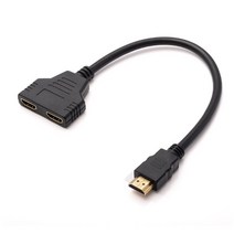 fdf 1 입력 2 HDMI 호환 분배기 케이블 HD 1080P 비디오 스위처 어댑터 X-box PS3/4 DVD HDTV PC 노트북 tv용 출력 포트 허브, [01] Black