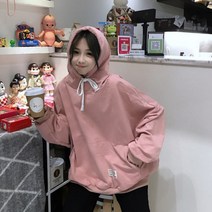 가바바 여성 후드티 아방아방한 느낌이 귀여워요 얇은 데일리 긴팔 티셔츠 G39271