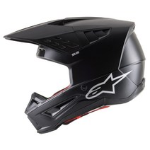 알파인스타SM5 Motocross 헬멧 Adult Sizes 오토바이 Riding MX ATV Offroad, Solid Black Matte, Adult Small