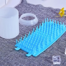 반려동물 발세척 부드러운 실리콘 브러쉬 강아지 발씻기 컵 소, 2개, 블루