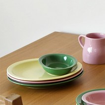 에라토 르네 컬러 타원접시 브런치 파스타 오발 플레이트 10인치, 04.르네 타원접시 그린