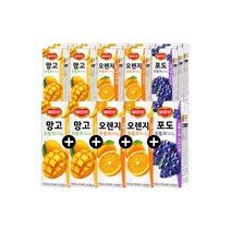 칠성 델몬트 드링크팩{망고x24+오렌지x24+포도x8}, 델몬트 드링크팩 망고x24+오렌지