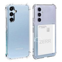 스톤스틸 1+1 갤럭시 A34 5G 투명 젤리 카드 케이스 세트