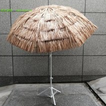 밀짚파라솔 파라솔 밀짚 초가 라탄 볏짚 비치 야외 감성 카페 새로운 밀 태양 사진 발코니 스트레이트, 1.6 미터 흰색 얇은 막대 스티어링 + 흰색 삼, 0.01cm, 반 착용