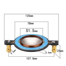 HIFIDIY 라이브 34.5 38 44.5 51.5 72 74 코어 트위터 보이스 코일 멤브레인 티타늄 필름 고음 스피커 수리 액세서리 DIY 부품, 4 Pieces_51.5
