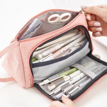 글로벌엔터랭크 삼각형 필통 심플 펜슬케이스 고등학생필통 대학생필통, 그레이