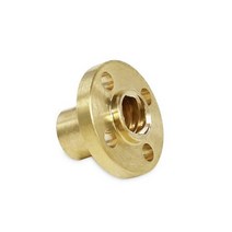 10 개/묶음 8mm T8 유형 리드 나사 황동 플랜지 너트 프린터 Z 축 스테인레스 스틸 1 시작 2MM 거리, Lead Distance 2mm, Round 4 holes