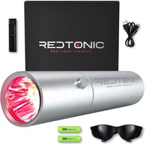 Exerscribe 얼굴과 몸을 위한 적색광 테라피 - RedTonic 휴대용 LED 적외선 조명 장치 630nm 660nm 및 850, 한개옵션0