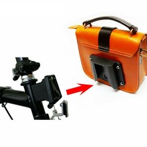 Brompton 접이식 자전거 가방 랙 홀더 전면 캐리어 블록 마운트 브롬 톤 액세서리 용 자전거 캐리어 블록 어댑터, 검정, 1개