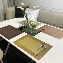 한샘(생활) 라인 양면 방수 테이블매트, 골드