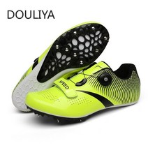 스파이크화 스프린터 육상화 스포츠용품 DOULIYA-전문가용 남성 육상 신발 스파이크 러닝 스프린트 스니커즈 여성 운동 롱 점프 경량 레이싱 매치