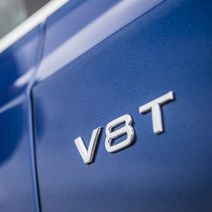 아우디 V6T V8T 휀다 엠블럼 튜닝 스티커, V6T (실버)