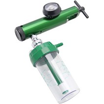 산소 유량계 조절기 0-15 L/분 감압 밸브 미터 870 입구 나사 포함, 한개옵션1, 01 Green