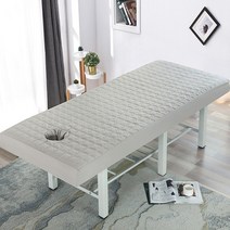 마사지베드 접이식 지압 마사지 침대 미용베드 뷰티 aalon 침대 커버 두꺼운 오픈 홀 마사지 흰색 누비 이, 02 Grey_02 190X70CM