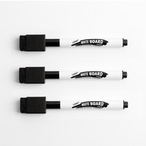 지우개달린 보드마카 3p(검정) 보드마카펜 세트, 상세 참조