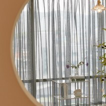 [본앤하우] 루시드 쉬폰 나비주름 커튼2장(200＊235)