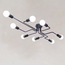 샹들리에조명 복층조명 인테리어조명 현대 LED 천장 침실 크리 에이 티브 홈 거실 장식, Black 8