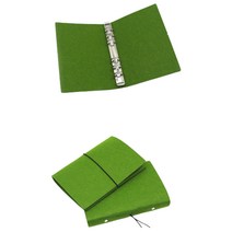 A6 부직포 수첩 다이어리 덮개 커버 케이스 오염 방지 똑딱이 카바 그린