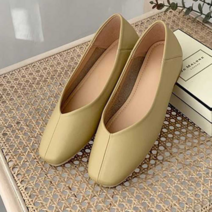 보드미 발편한플랫 절개 플랫 슈즈 여자 소가죽 가을 신발 임산부 선물