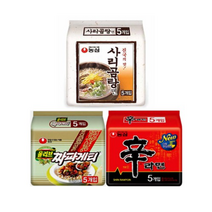 농심사리곰탕5입+짜파게티5입+신라면5입, 사리곰탕5+짜파5+신5
