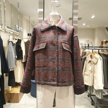 이랜드 [온앤온]온앤온 체크패턴 오버핏 크롭자켓 JW1WJ813