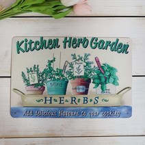 수채화 일러스트 플라워 번호판 틴액자 9가지 타입, 8번