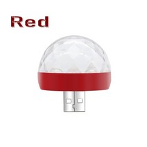 usb 미니 led 디스코 dj 무대 조명 휴대용 가족 파티 볼 다채로운 라이트 바 클럽 무대 효과 램프 휴대 전화 조명, 빨간색, USB-애플 포트