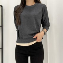 티데일리 여성용 데일리 레이어드 맨투맨