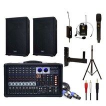 1600W 버스킹 공연 행사용 강당 교회 스피커 패키지11