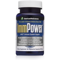 American BioSciences 임파워 ImmPower AHCC 표고버섯 균사체 500mg 30캡슐 Natural Killer Cell Activity