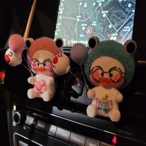 귀여운차량용방향제 캐릭터 피규어 오리 고체 자동차 방향제, 블루개구리 머리띠 오리, 아로마 아쿠아오션, 2개