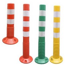 주차 차단봉 중앙분리대 차단봉 안전바 볼라드 내구성, 70cm빨간색과노란색(플라스틱) 0.25KG