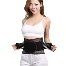 척추교정 바른자세 디스크 허리보호대 복대 메쉬소재 통기성 스판 이중벨크로 체형교정밴드 BY-002