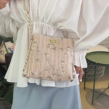 리프 체인 라탄백 밀집가방 여성가방 토트백
