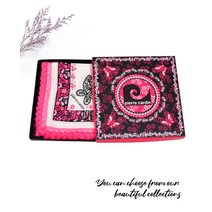 (서도)(PC/큐빅레이스 여1매)플라워자수 큐빅 포인트 레이스 손수건