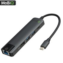 모비큐 EM-ACH51P 2포트 USB 3.0 Type C 멀티 허브 포트