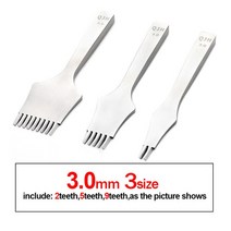 가죽펀칭기 벨트구멍뚫기 핸드메이드 가죽 공예 구멍 펀치 홈 재봉 펀칭 레이싱 스티칭 2.7mm 3.0mm 2, 08 3.0mm 3size