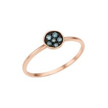로이드 SH04 18K 블루 L-DIAMOND 코인 반지 LRF21186D