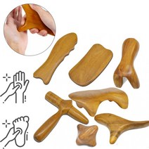 나무 괄사 도구 셀프 마사지 도구 우드 리프팅 미용 혈액순환 얼굴 바디 복부 허벅지 발 림프 지압 경락 바디슬리밍 롤러, E_No.5