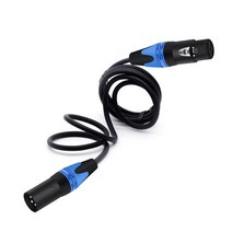 3Pin 잭 XLR 케이블 남성여성 OFC 차폐 마이크 믹서 증폭기 무대 조명 연장 코드 1m 2m 3m 5m 8m, 01 Blue_04 2m