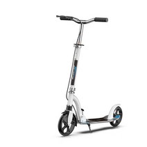 두발킥보드 퀵보드 취미 kick board scooter 킥 스쿠터 야외 성인 스쿠터 미끄럼 방지 고무 접이식 충격 흡수 스쿠터 휴대용 스쿠터 2륜 발 스쿠터, 화이트 핸드 브레이크