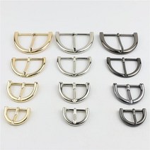 가죽공예 DIY 스트랩 체인 버클 금속 악세사리 반원 모양 단일 핀 벨트 패션 조정 가죽 공예 가방 신발 의류 웨빙 1 피스