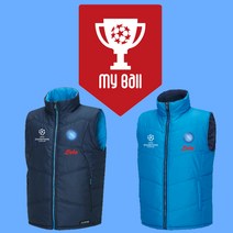 마이볼 나폴리 김민재 주문제작 단체 겨울 윈터 축구 풋살 다용도 양면조끼패딩(네이비블루)