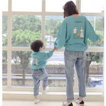 마마고 패밀리 커플 맨투맨 패밀리룩 가족사진