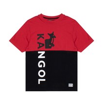 캉골 Rbw 컬러블록 반팔티셔츠 Red Black