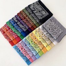 드레스빌앤샵 CP 페이즐리 코튼 반다나 와이드 헤어밴드 14colors
