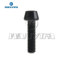 렌치 육각 볼트 너트 나사 Wanyifa 자전거 스템 시트 포스트용 티타늄 알렌 키 테이퍼 헤드 M5 x 9 16 18 20 25 30 35 40 45 50 55 60mm, Black, 9mm